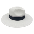 Jacaru 1867 White Panama Hat Ribbon