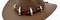 Jacaru 6567 Crocodile Leather Hatband with 5 Croc Teeth
