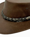 Jacaru 6530 Leather Hatband hand-plaited 3-Plait